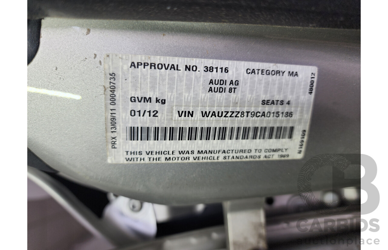 01/2012 Audi A5 Sportback 2.0 TFSI Quattro 8T MY12 5d Hatchback Silver 2.0L