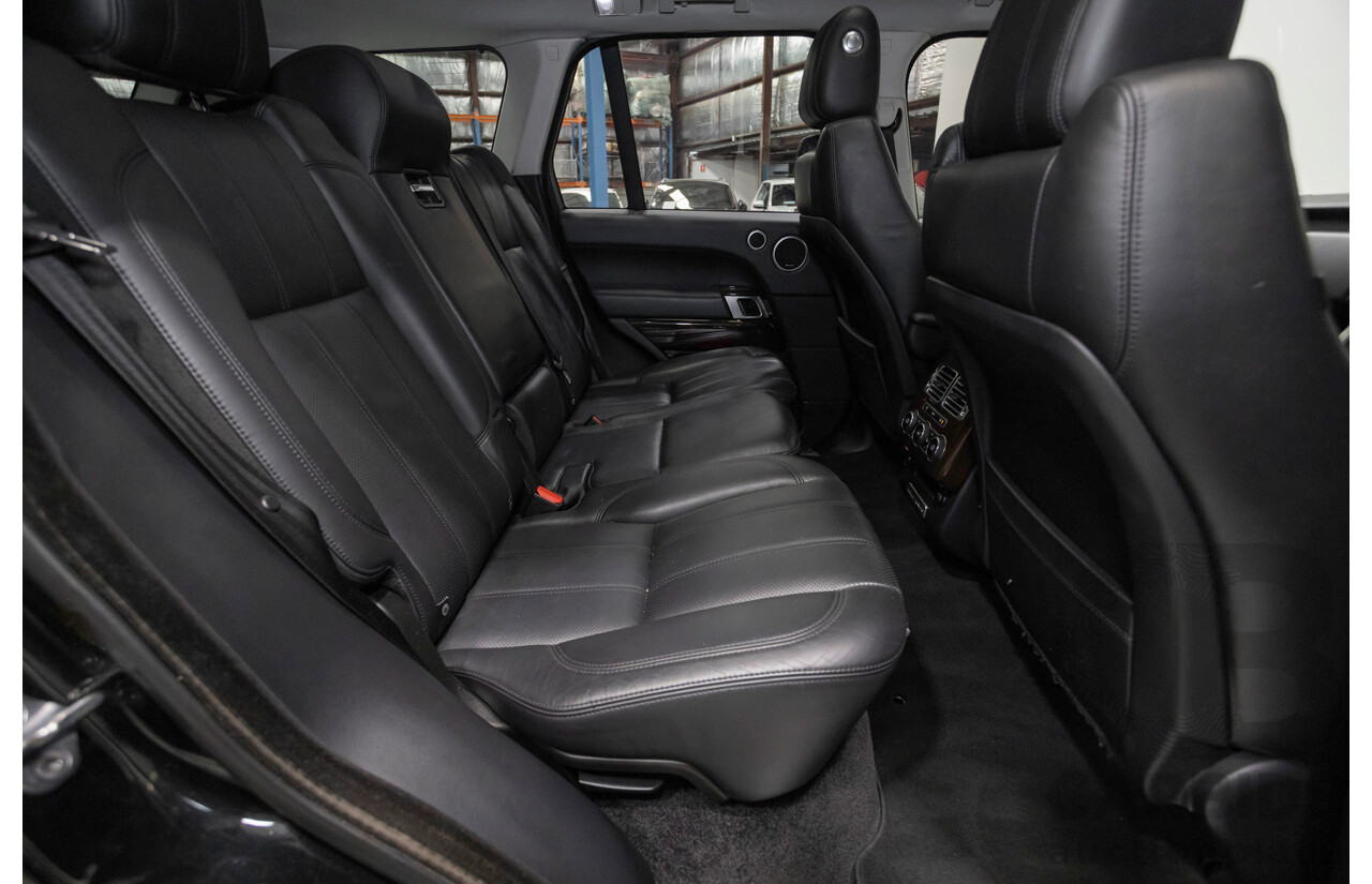 8/2014 Land Rover Range Rover Vogue TDV6 LG MY14 4d Wagon Santorini Black Metallic Turbo Diesel V6 3.0L