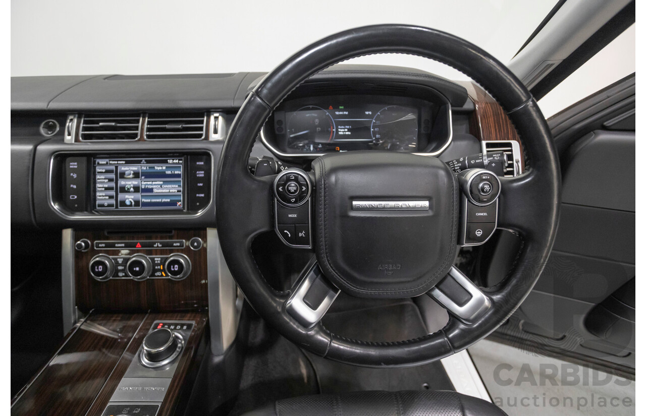 8/2014 Land Rover Range Rover Vogue TDV6 LG MY14 4d Wagon Santorini Black Metallic Turbo Diesel V6 3.0L