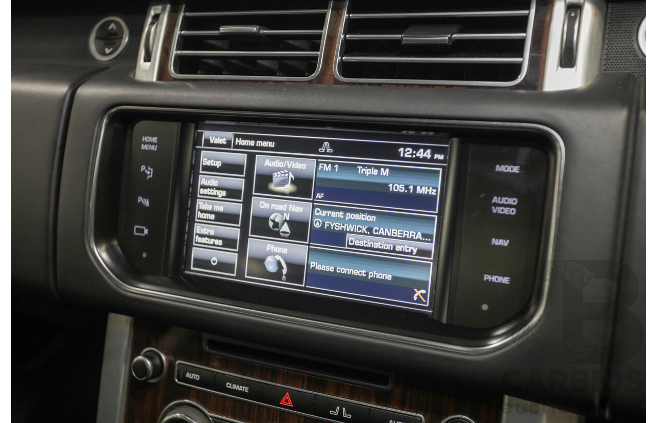 8/2014 Land Rover Range Rover Vogue TDV6 LG MY14 4d Wagon Santorini Black Metallic Turbo Diesel V6 3.0L