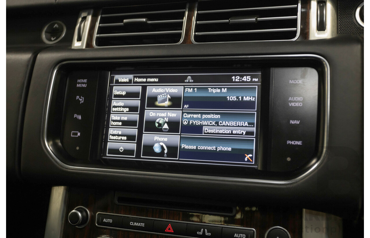 8/2014 Land Rover Range Rover Vogue TDV6 LG MY14 4d Wagon Santorini Black Metallic Turbo Diesel V6 3.0L