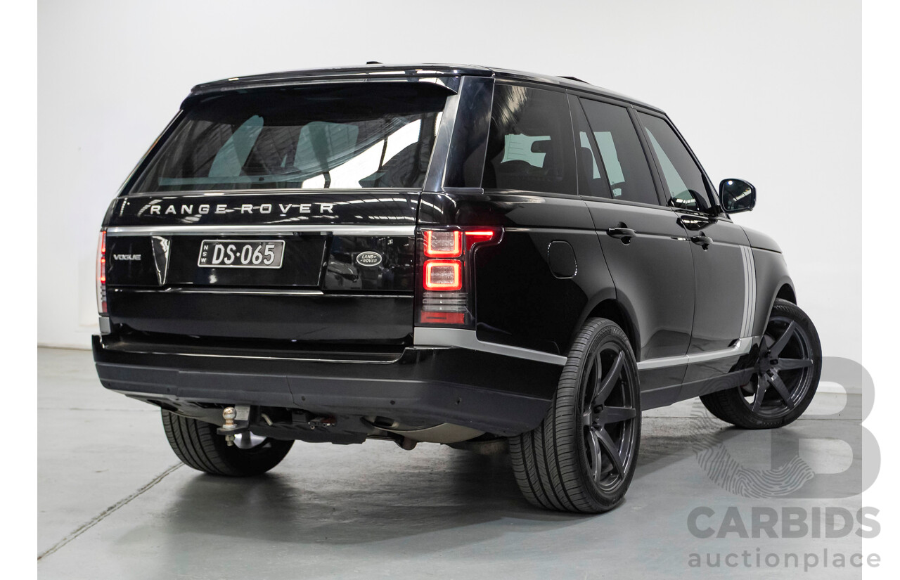 8/2014 Land Rover Range Rover Vogue TDV6 LG MY14 4d Wagon Santorini Black Metallic Turbo Diesel V6 3.0L