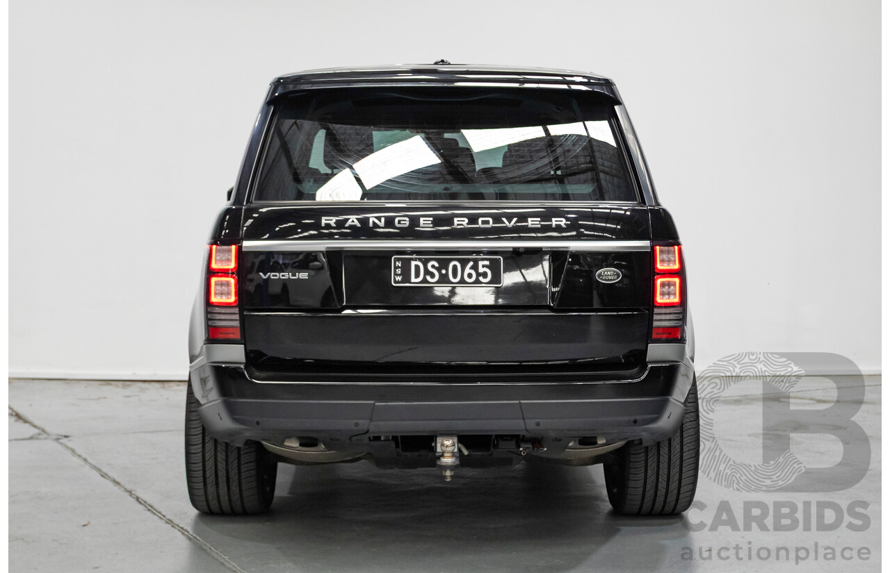 8/2014 Land Rover Range Rover Vogue TDV6 LG MY14 4d Wagon Santorini Black Metallic Turbo Diesel V6 3.0L
