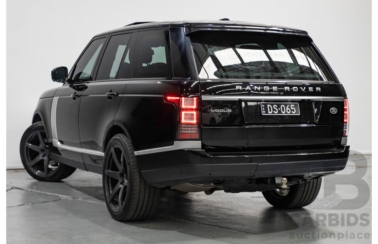 8/2014 Land Rover Range Rover Vogue TDV6 LG MY14 4d Wagon Santorini Black Metallic Turbo Diesel V6 3.0L