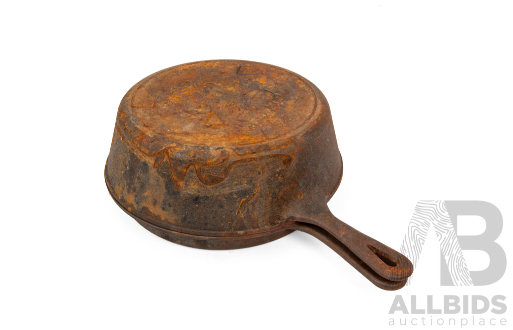 Vintage Cast Iron Saucepan with Lid