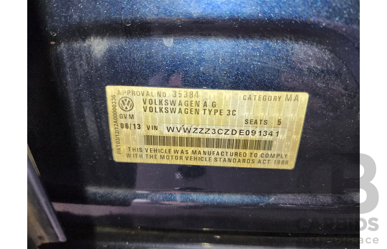 06/2013 Volkswagen Passat 118 TSI 3C MY13 4d Wagon Blue 1.8L