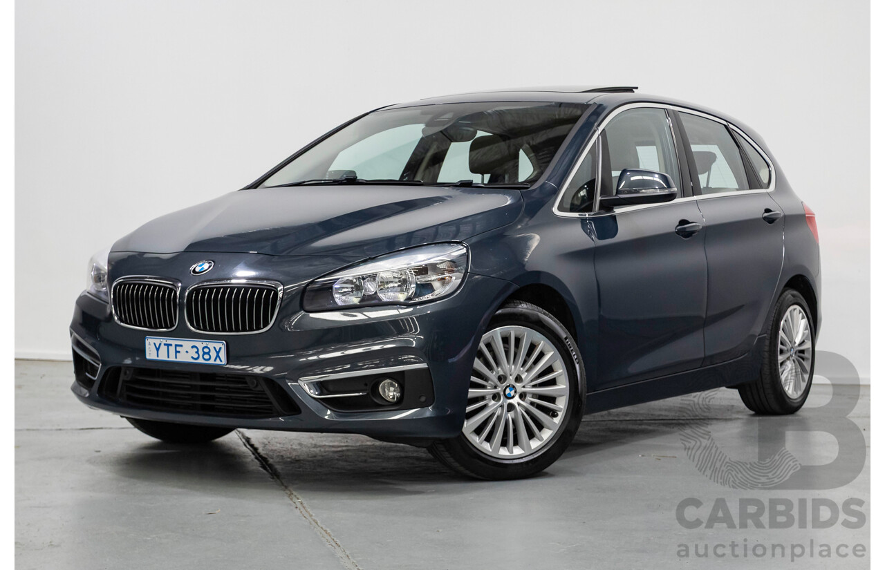 6/2015 BMW 218d Active Tourer Luxury Line F45 4d Wagon Atlantic Grey Turbo Diesel 2.0L