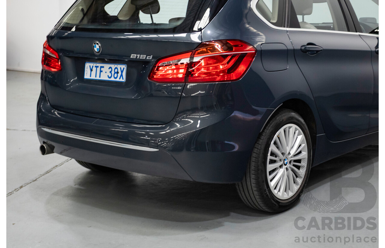 6/2015 BMW 218d Active Tourer Luxury Line F45 4d Wagon Atlantic Grey Turbo Diesel 2.0L