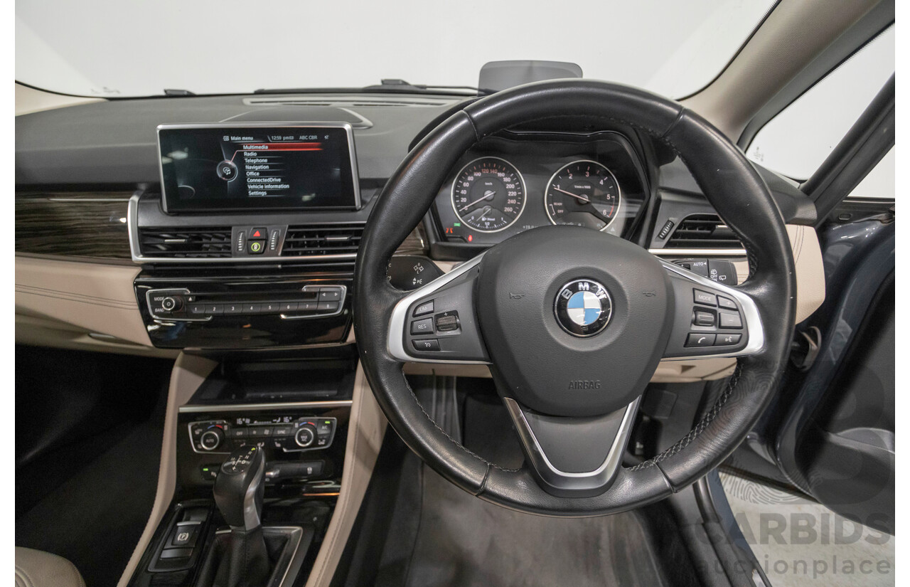 6/2015 BMW 218d Active Tourer Luxury Line F45 4d Wagon Atlantic Grey Turbo Diesel 2.0L
