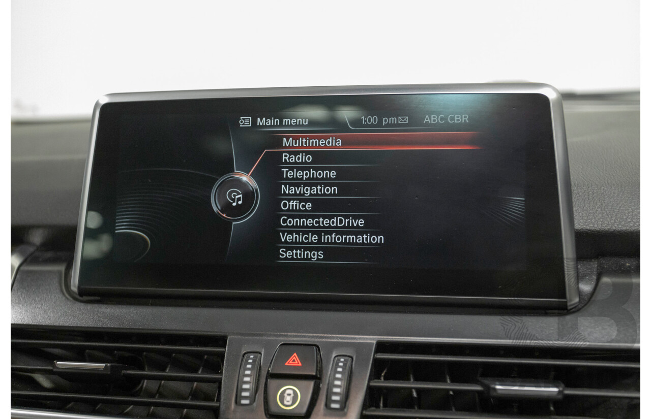 6/2015 BMW 218d Active Tourer Luxury Line F45 4d Wagon Atlantic Grey Turbo Diesel 2.0L