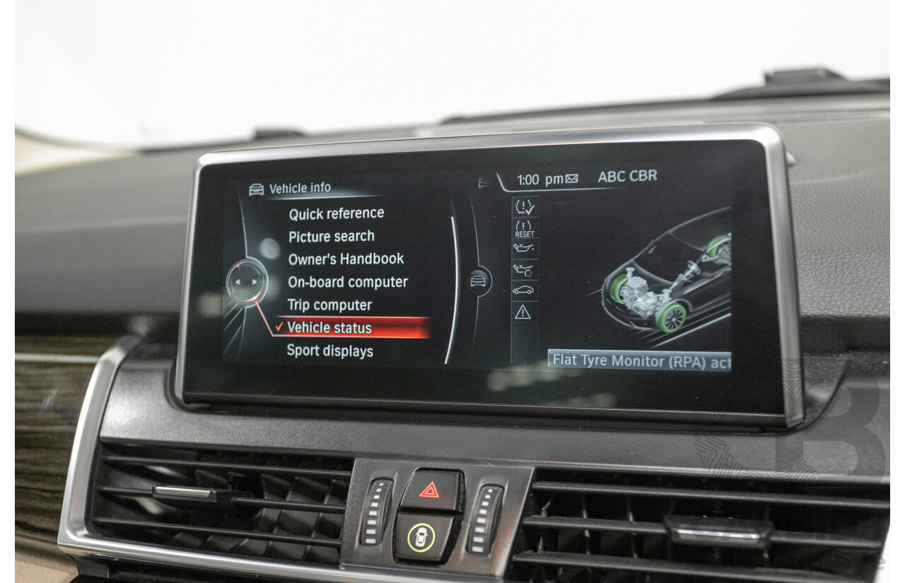 6/2015 BMW 218d Active Tourer Luxury Line F45 4d Wagon Atlantic Grey Turbo Diesel 2.0L