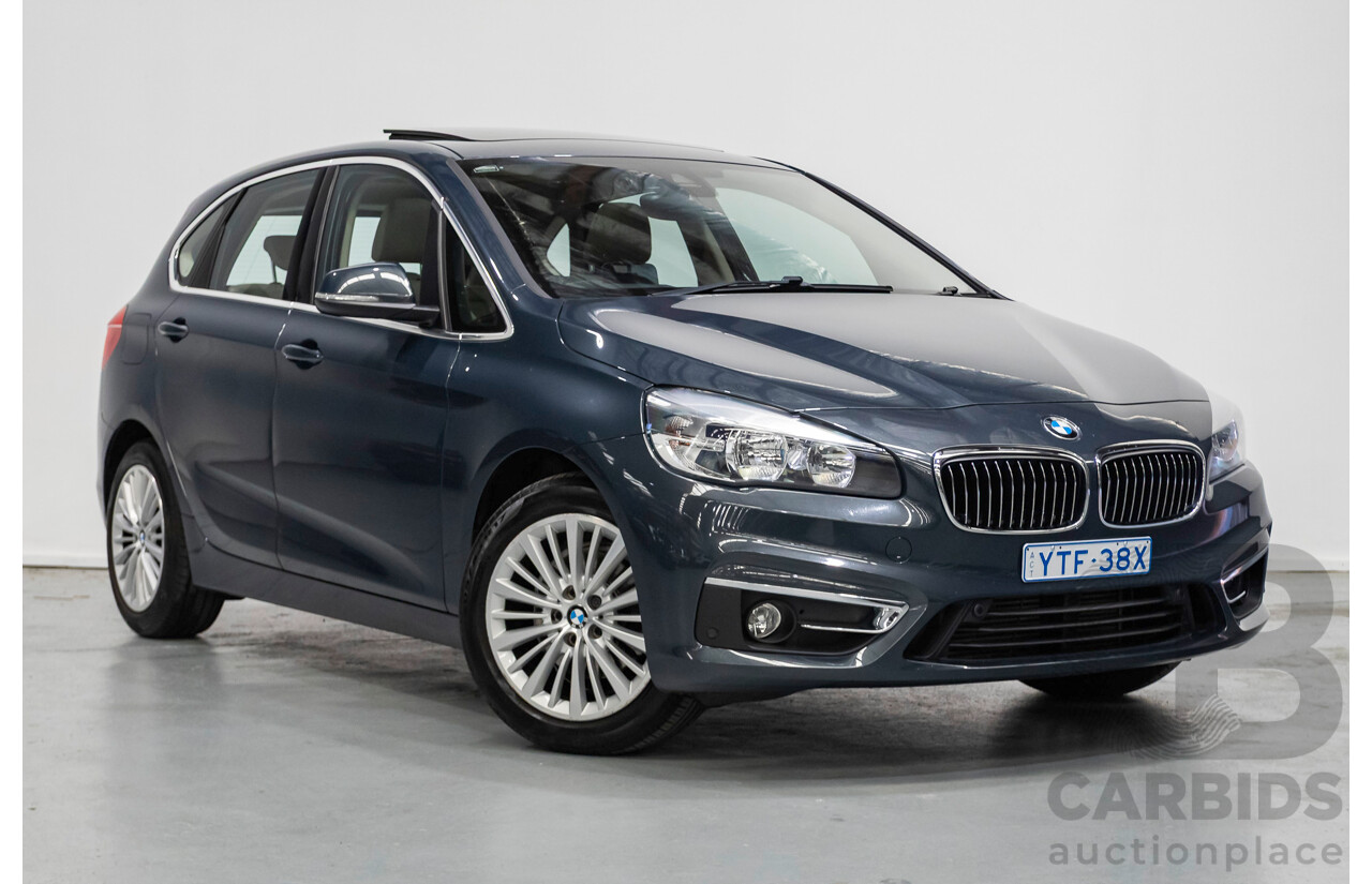 6/2015 BMW 218d Active Tourer Luxury Line F45 4d Wagon Atlantic Grey Turbo Diesel 2.0L