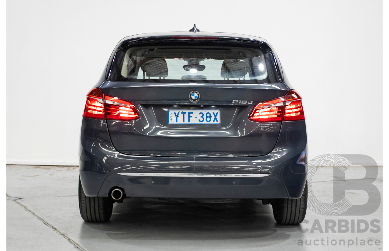 6/2015 BMW 218d Active Tourer Luxury Line F45 4d Wagon Atlantic Grey Turbo Diesel 2.0L