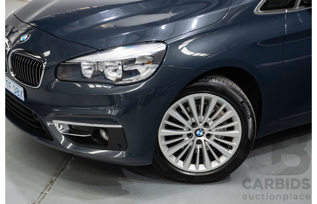 6/2015 BMW 218d Active Tourer Luxury Line F45 4d Wagon Atlantic Grey Turbo Diesel 2.0L