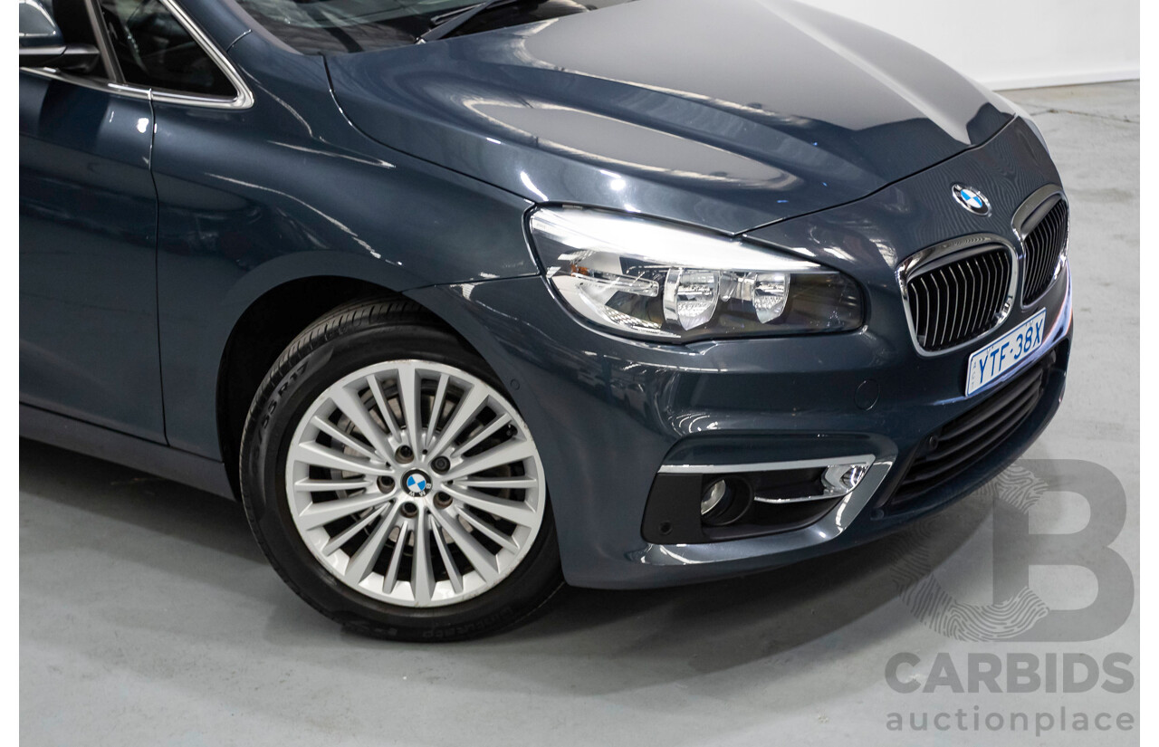 6/2015 BMW 218d Active Tourer Luxury Line F45 4d Wagon Atlantic Grey Turbo Diesel 2.0L