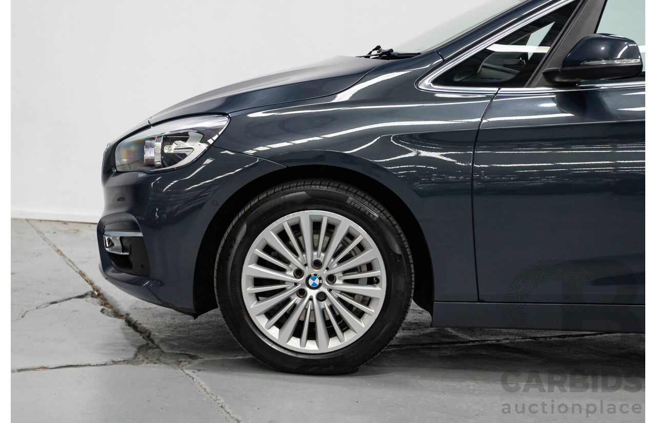 6/2015 BMW 218d Active Tourer Luxury Line F45 4d Wagon Atlantic Grey Turbo Diesel 2.0L