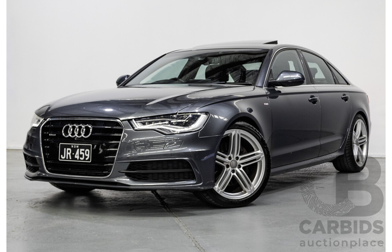 11/2012 Audi A6 S-Line 3.0 TDI Quattro (AWD) 4GL 4d Sedan Daytona Gray Pearlescent Turbo Diesel V6 3.0L