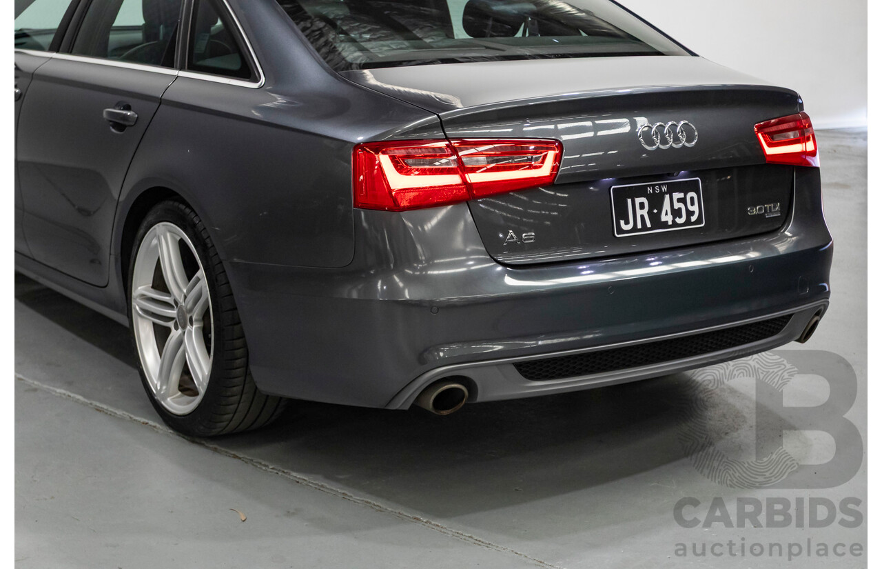 11/2012 Audi A6 S-Line 3.0 TDI Quattro (AWD) 4GL 4d Sedan Daytona Gray Pearlescent Turbo Diesel V6 3.0L