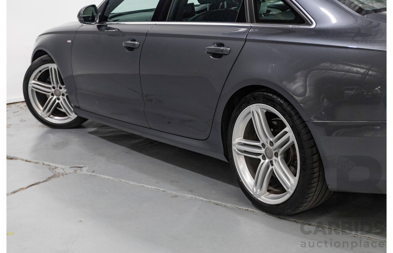11/2012 Audi A6 S-Line 3.0 TDI Quattro (AWD) 4GL 4d Sedan Daytona Gray Pearlescent Turbo Diesel V6 3.0L