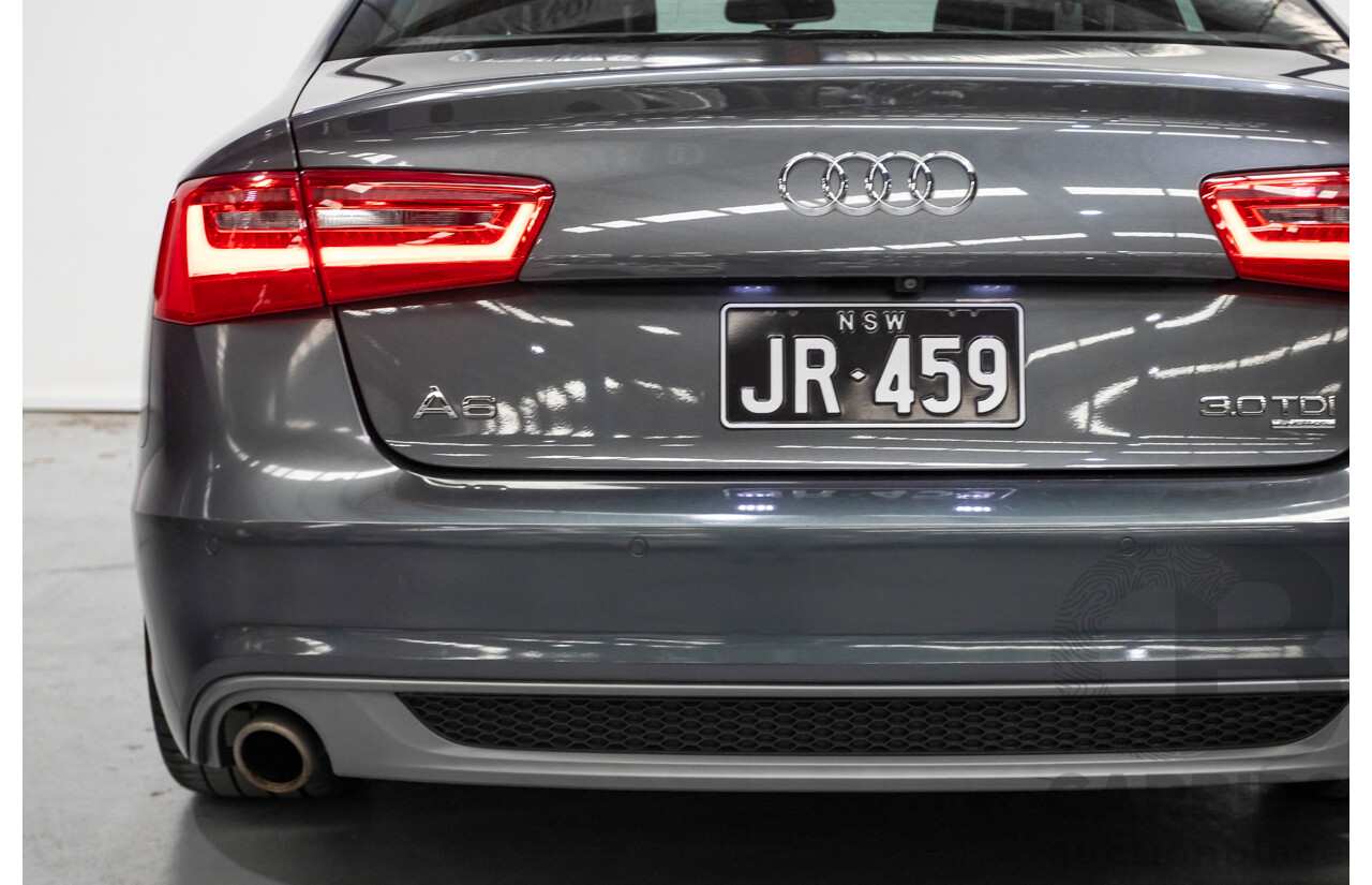 11/2012 Audi A6 S-Line 3.0 TDI Quattro (AWD) 4GL 4d Sedan Daytona Gray Pearlescent Turbo Diesel V6 3.0L