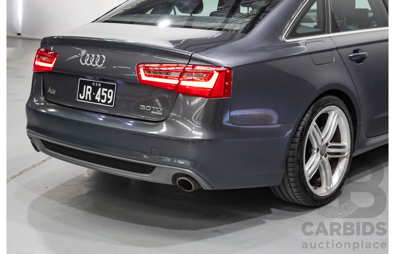 11/2012 Audi A6 S-Line 3.0 TDI Quattro (AWD) 4GL 4d Sedan Daytona Gray Pearlescent Turbo Diesel V6 3.0L