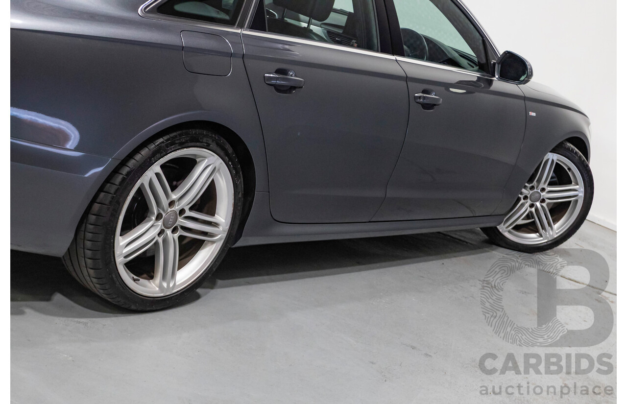 11/2012 Audi A6 S-Line 3.0 TDI Quattro (AWD) 4GL 4d Sedan Daytona Gray Pearlescent Turbo Diesel V6 3.0L