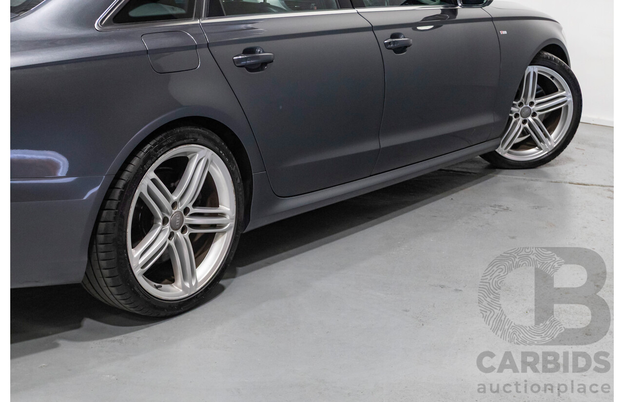 11/2012 Audi A6 S-Line 3.0 TDI Quattro (AWD) 4GL 4d Sedan Daytona Gray Pearlescent Turbo Diesel V6 3.0L