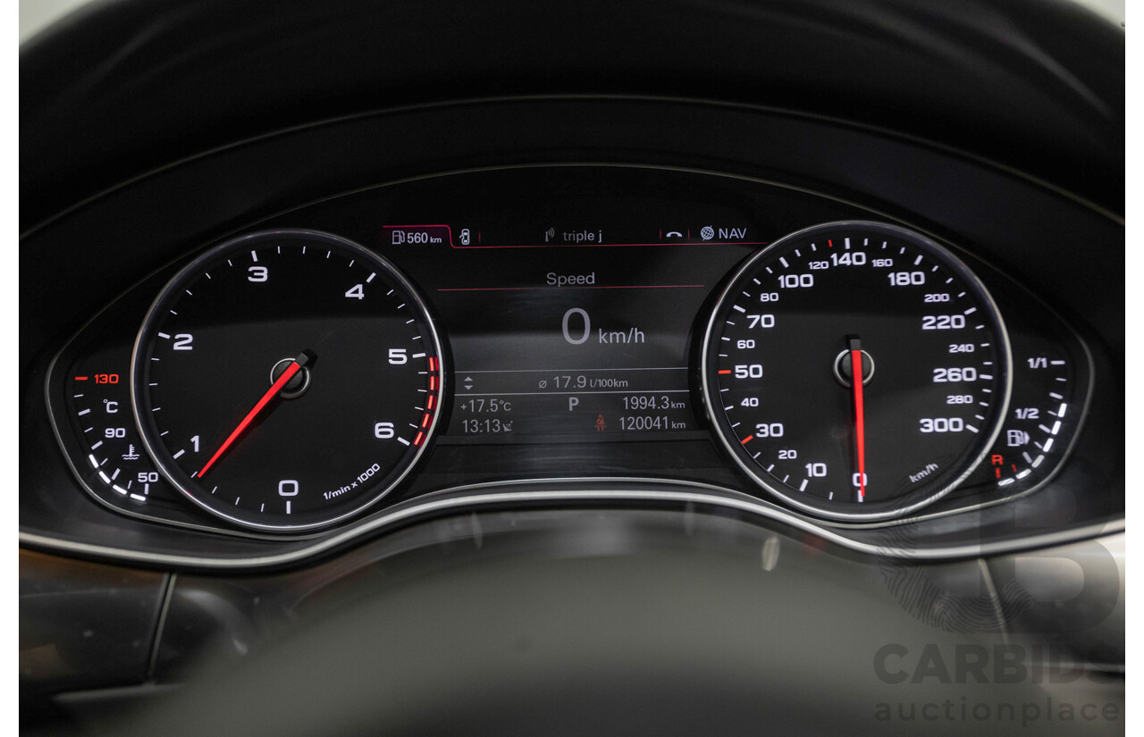 11/2012 Audi A6 S-Line 3.0 TDI Quattro (AWD) 4GL 4d Sedan Daytona Gray Pearlescent Turbo Diesel V6 3.0L