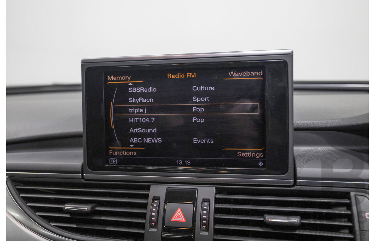 11/2012 Audi A6 S-Line 3.0 TDI Quattro (AWD) 4GL 4d Sedan Daytona Gray Pearlescent Turbo Diesel V6 3.0L