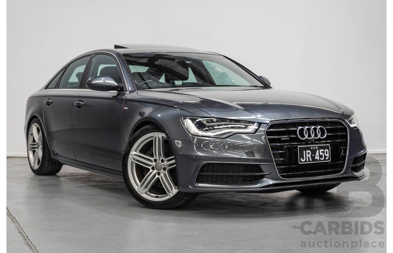11/2012 Audi A6 S-Line 3.0 TDI Quattro (AWD) 4GL 4d Sedan Daytona Gray Pearlescent Turbo Diesel V6 3.0L