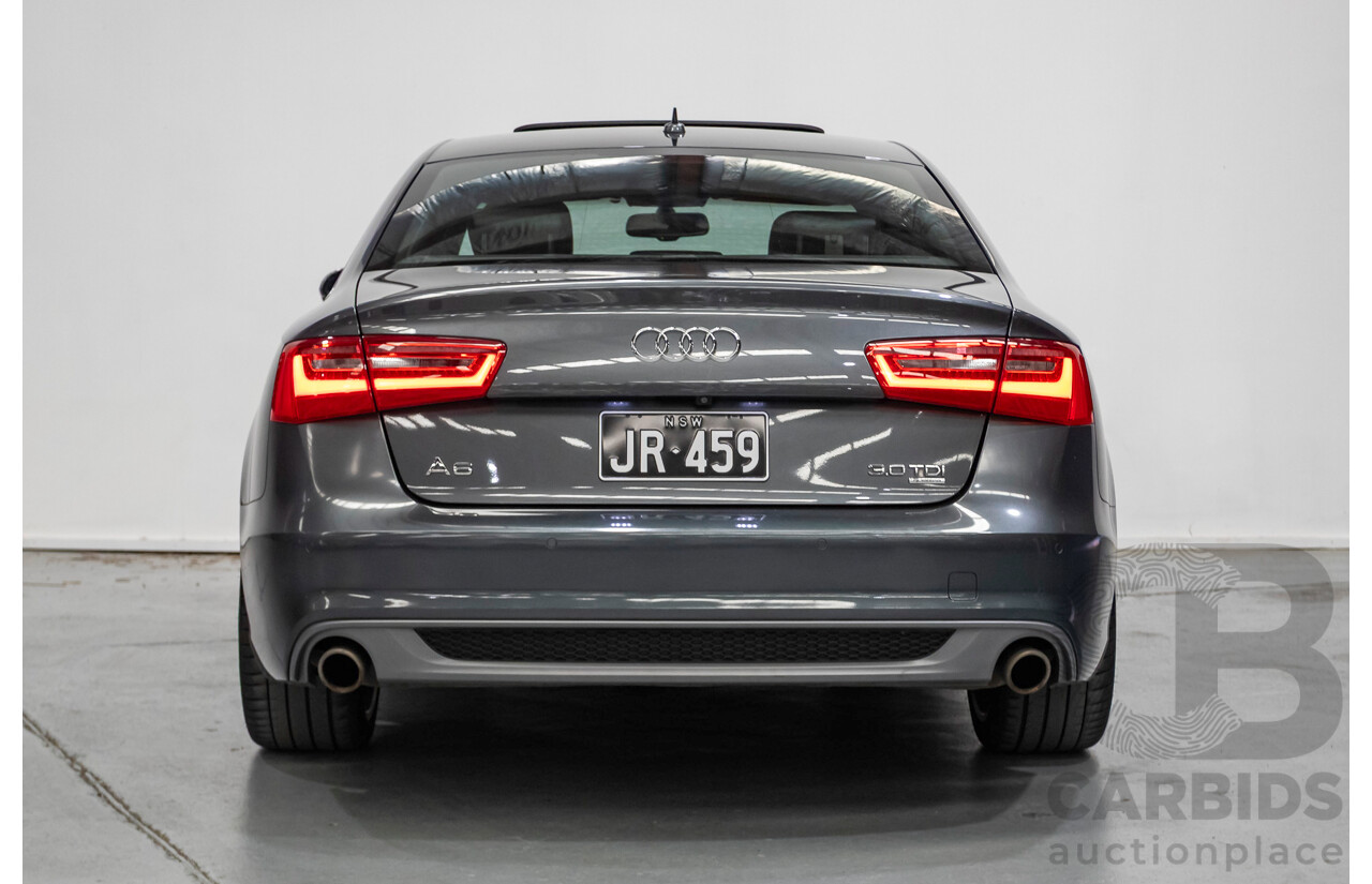 11/2012 Audi A6 S-Line 3.0 TDI Quattro (AWD) 4GL 4d Sedan Daytona Gray Pearlescent Turbo Diesel V6 3.0L