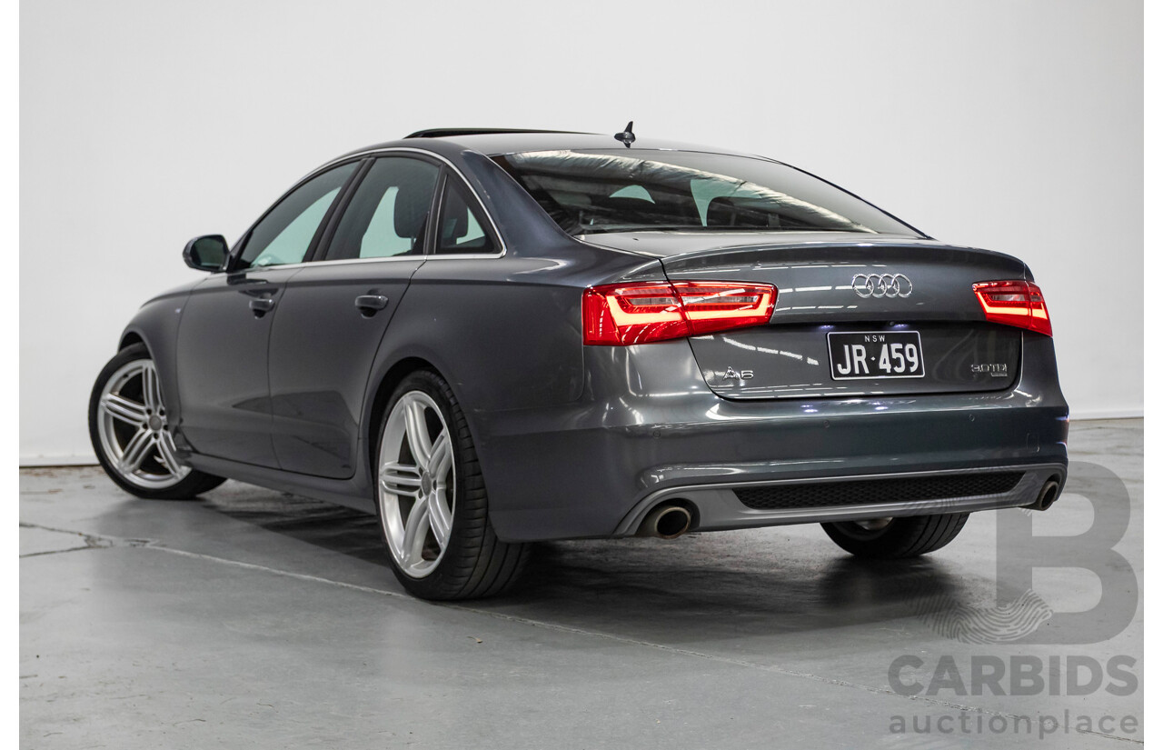 11/2012 Audi A6 S-Line 3.0 TDI Quattro (AWD) 4GL 4d Sedan Daytona Gray Pearlescent Turbo Diesel V6 3.0L