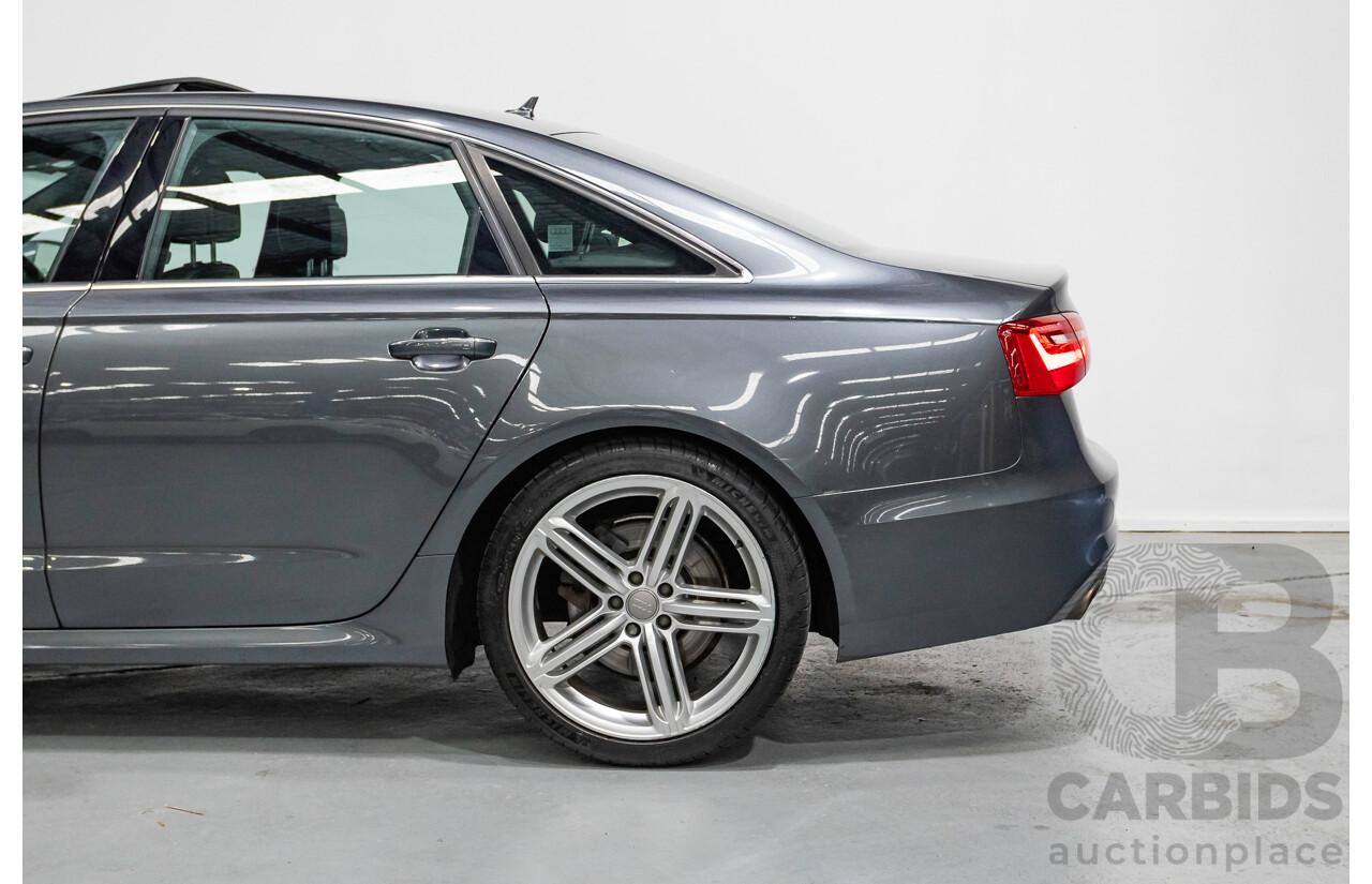 11/2012 Audi A6 S-Line 3.0 TDI Quattro (AWD) 4GL 4d Sedan Daytona Gray Pearlescent Turbo Diesel V6 3.0L