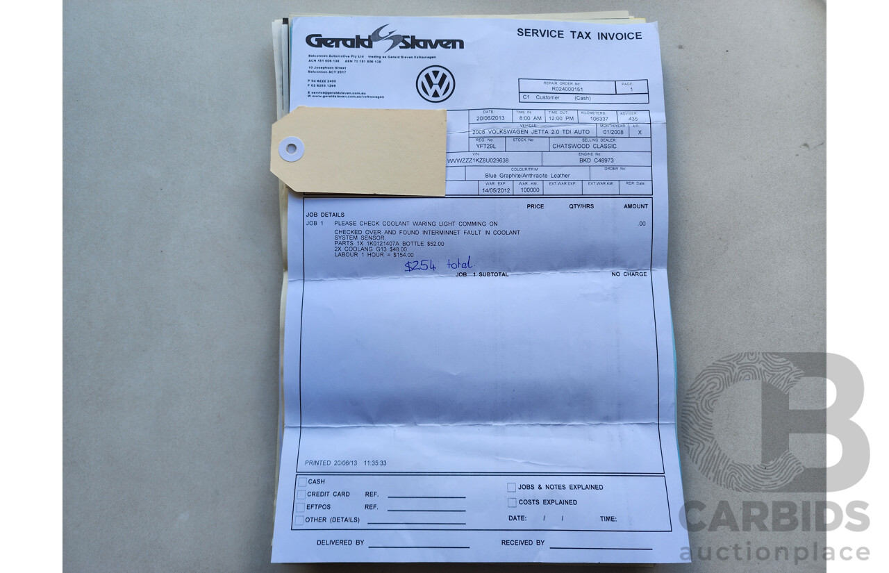 04/2009 Volkswagen Jetta 2.0 TDI 1KM MY08 UPGRADE 4d Sedan Blue 2.0L