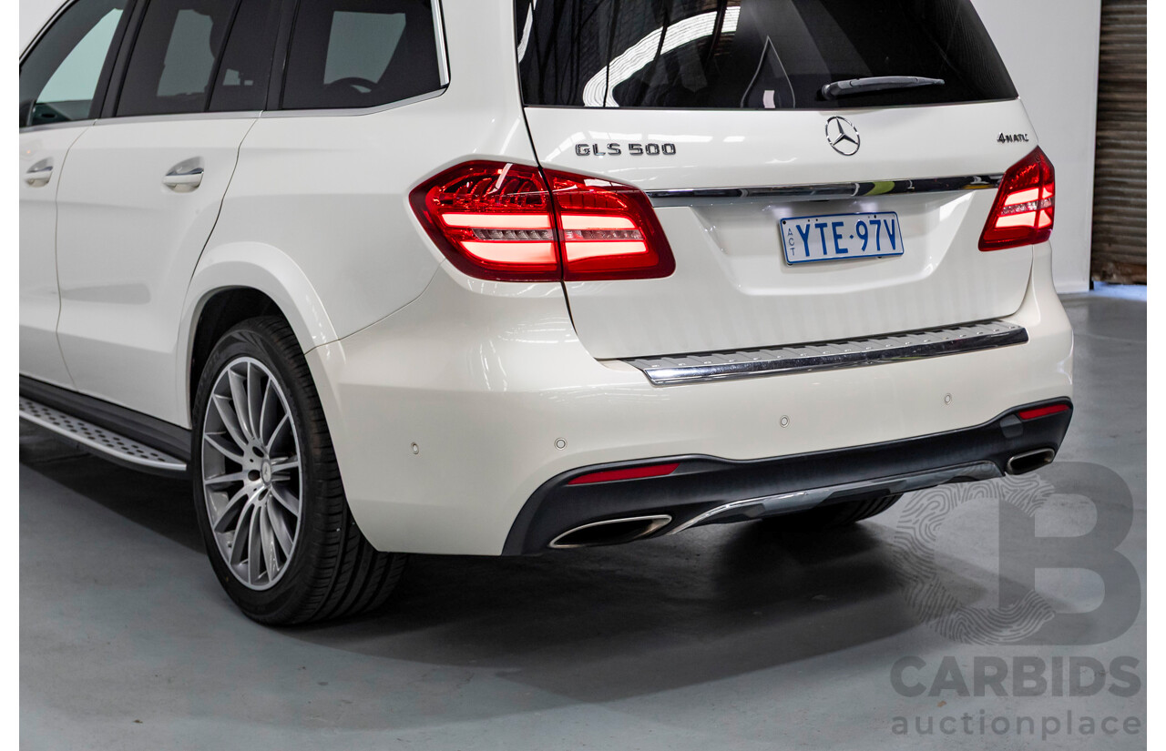 7/2016 Mercedes-Benz GLS 500 4MATIC AMG Pack (AWD) X166 4d Wagon Diamond White Metallic Twin Turbo V8 4.7L - 7 Seater