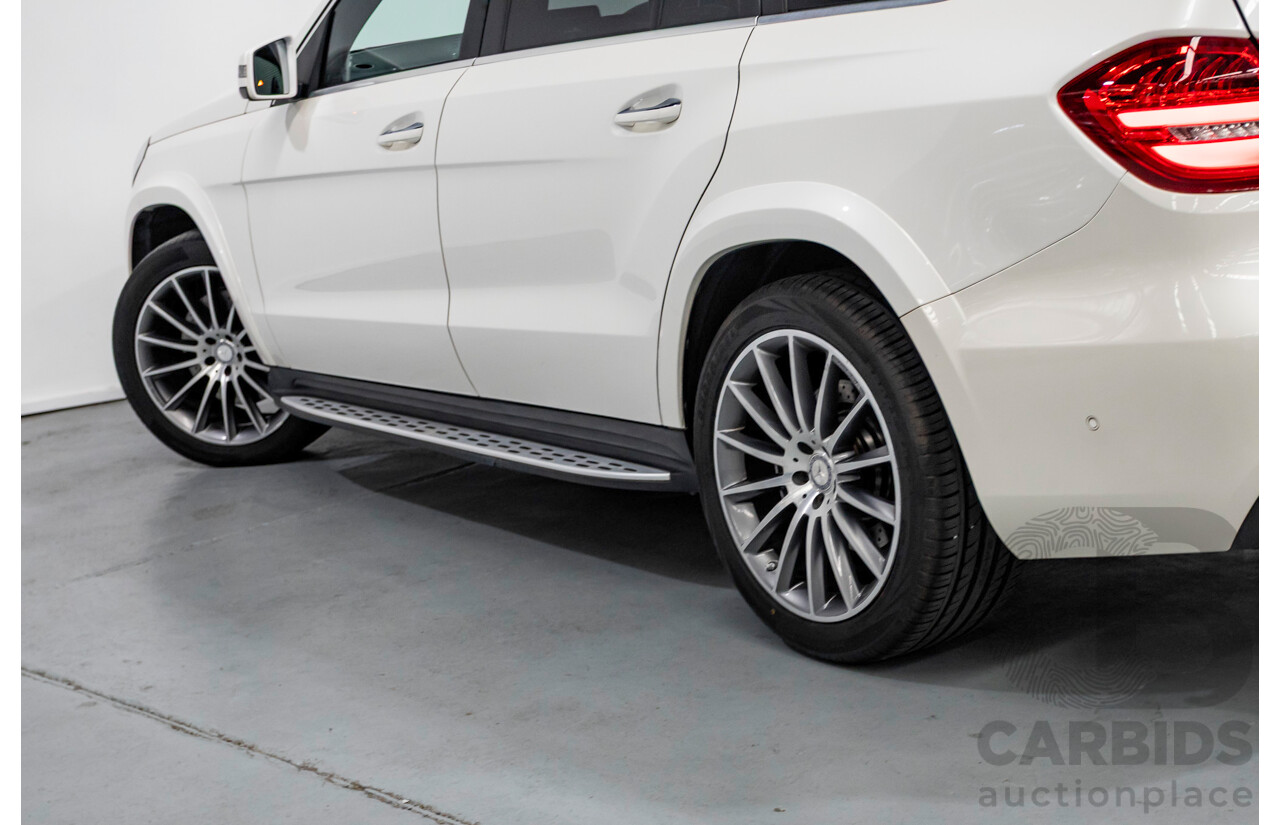 7/2016 Mercedes-Benz GLS 500 4MATIC AMG Pack (AWD) X166 4d Wagon Diamond White Metallic Twin Turbo V8 4.7L - 7 Seater
