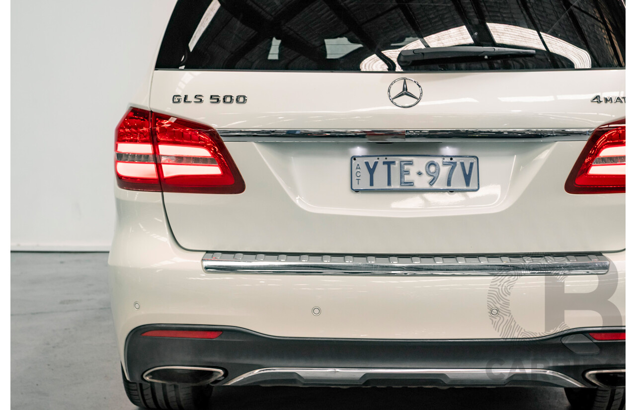 7/2016 Mercedes-Benz GLS 500 4MATIC AMG Pack (AWD) X166 4d Wagon Diamond White Metallic Twin Turbo V8 4.7L - 7 Seater