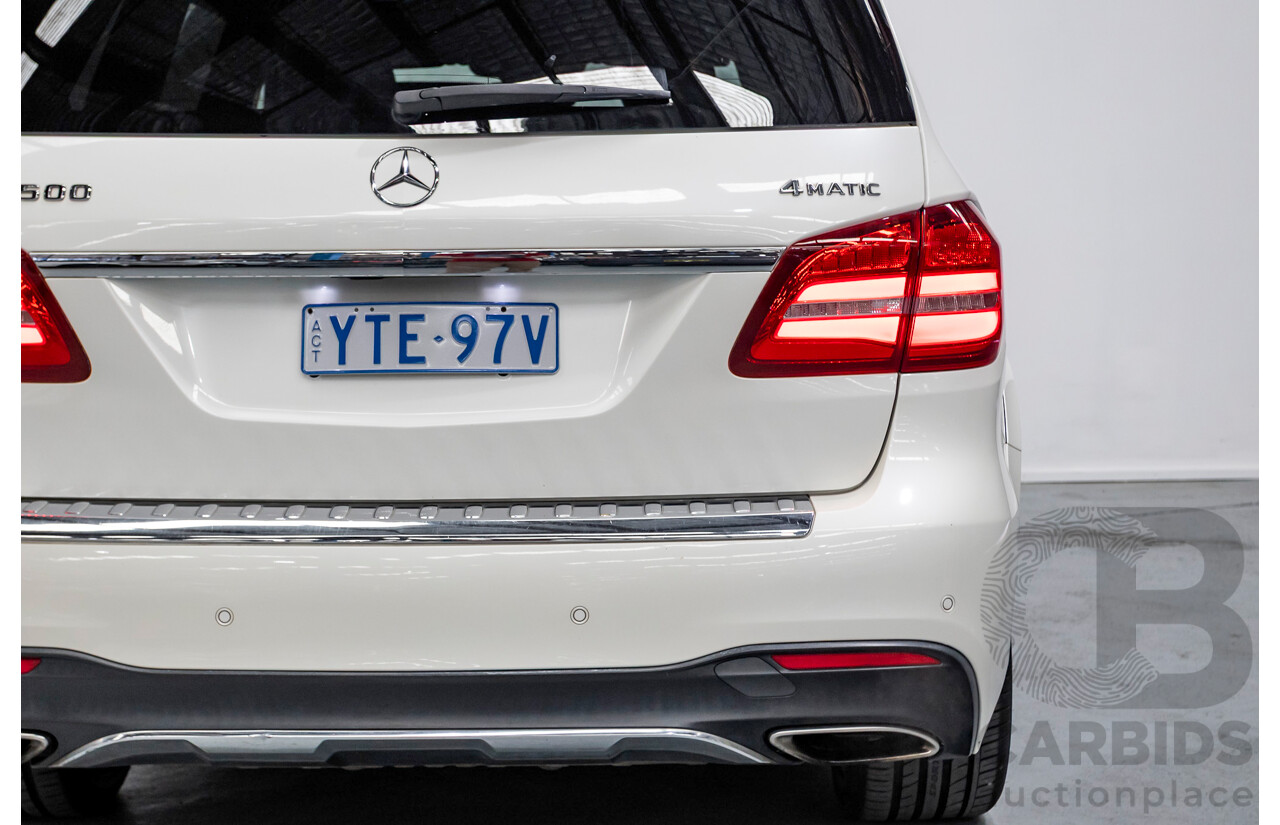 7/2016 Mercedes-Benz GLS 500 4MATIC AMG Pack (AWD) X166 4d Wagon Diamond White Metallic Twin Turbo V8 4.7L - 7 Seater