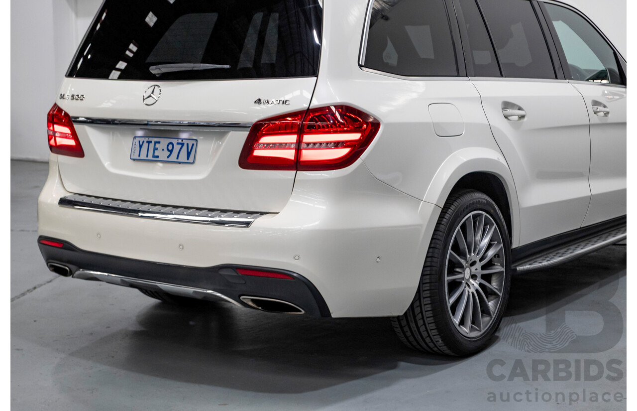 7/2016 Mercedes-Benz GLS 500 4MATIC AMG Pack (AWD) X166 4d Wagon Diamond White Metallic Twin Turbo V8 4.7L - 7 Seater