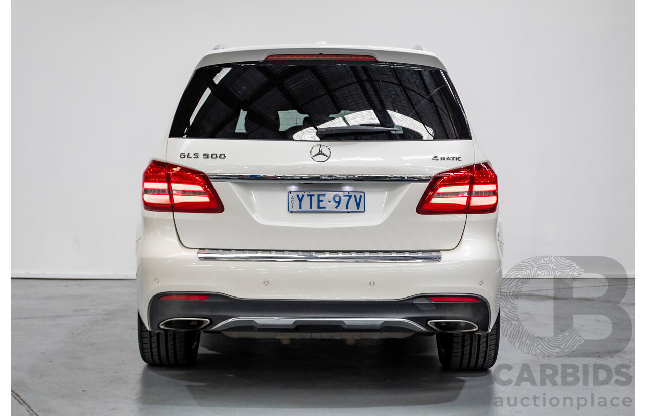 7/2016 Mercedes-Benz GLS 500 4MATIC AMG Pack (AWD) X166 4d Wagon Diamond White Metallic Twin Turbo V8 4.7L - 7 Seater