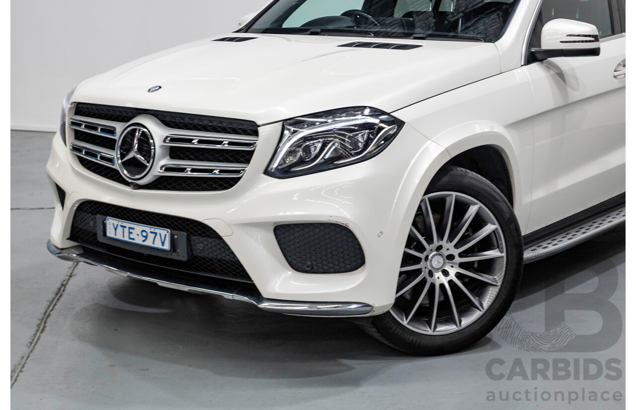 7/2016 Mercedes-Benz GLS 500 4MATIC AMG Pack (AWD) X166 4d Wagon Diamond White Metallic Twin Turbo V8 4.7L - 7 Seater