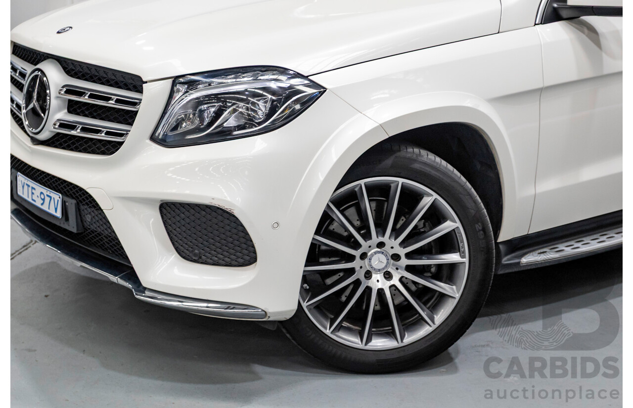 7/2016 Mercedes-Benz GLS 500 4MATIC AMG Pack (AWD) X166 4d Wagon Diamond White Metallic Twin Turbo V8 4.7L - 7 Seater
