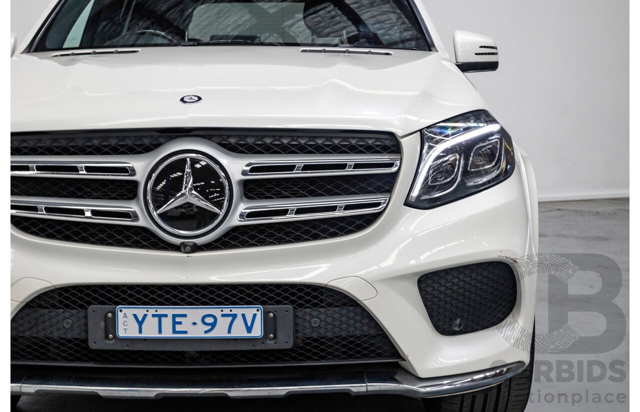 7/2016 Mercedes-Benz GLS 500 4MATIC AMG Pack (AWD) X166 4d Wagon Diamond White Metallic Twin Turbo V8 4.7L - 7 Seater