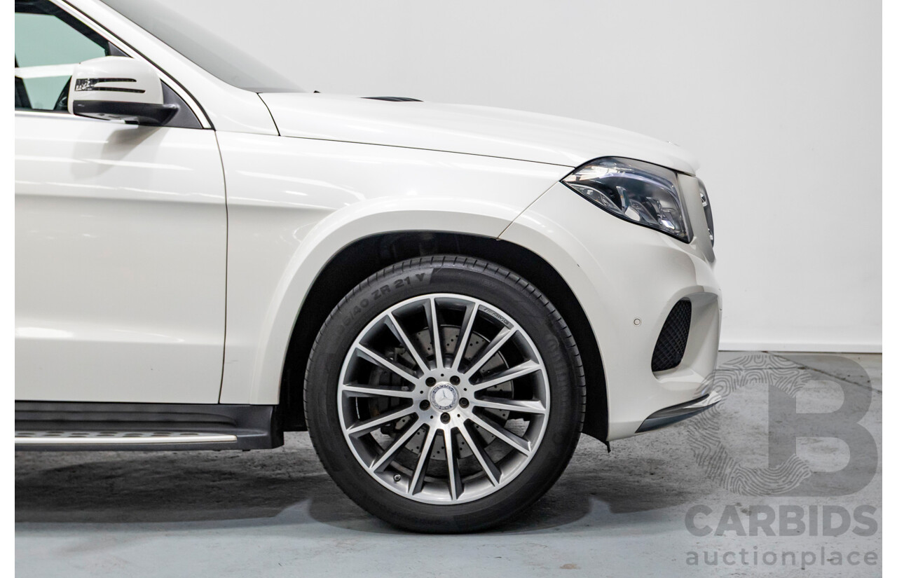 7/2016 Mercedes-Benz GLS 500 4MATIC AMG Pack (AWD) X166 4d Wagon Diamond White Metallic Twin Turbo V8 4.7L - 7 Seater