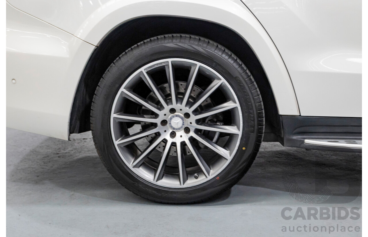 7/2016 Mercedes-Benz GLS 500 4MATIC AMG Pack (AWD) X166 4d Wagon Diamond White Metallic Twin Turbo V8 4.7L - 7 Seater
