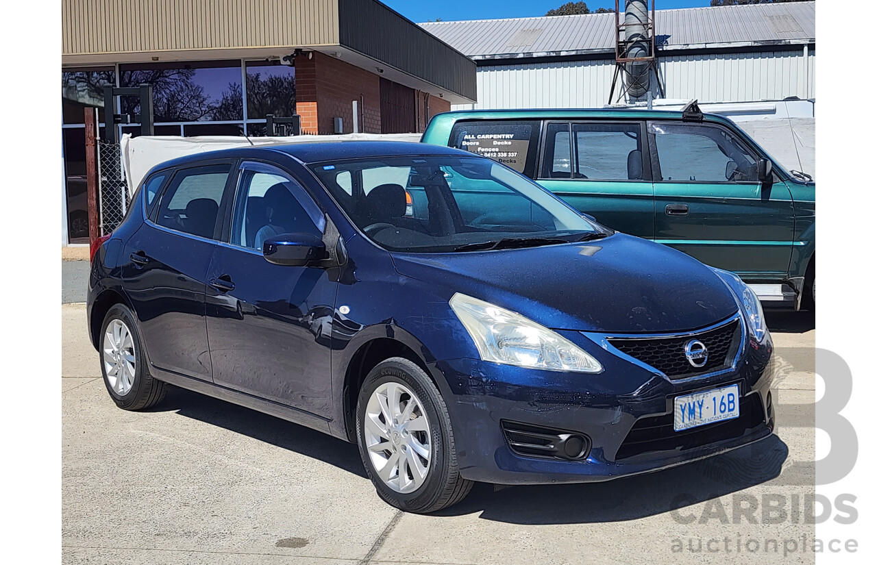 01/2015 Nissan Pulsar ST C12 SERIES 2 5d Hatchback Blue 1.8L