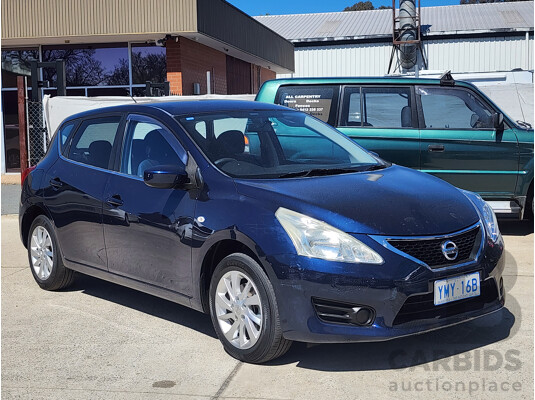 01/2015 Nissan Pulsar ST C12 SERIES 2 5d Hatchback Blue 1.8L