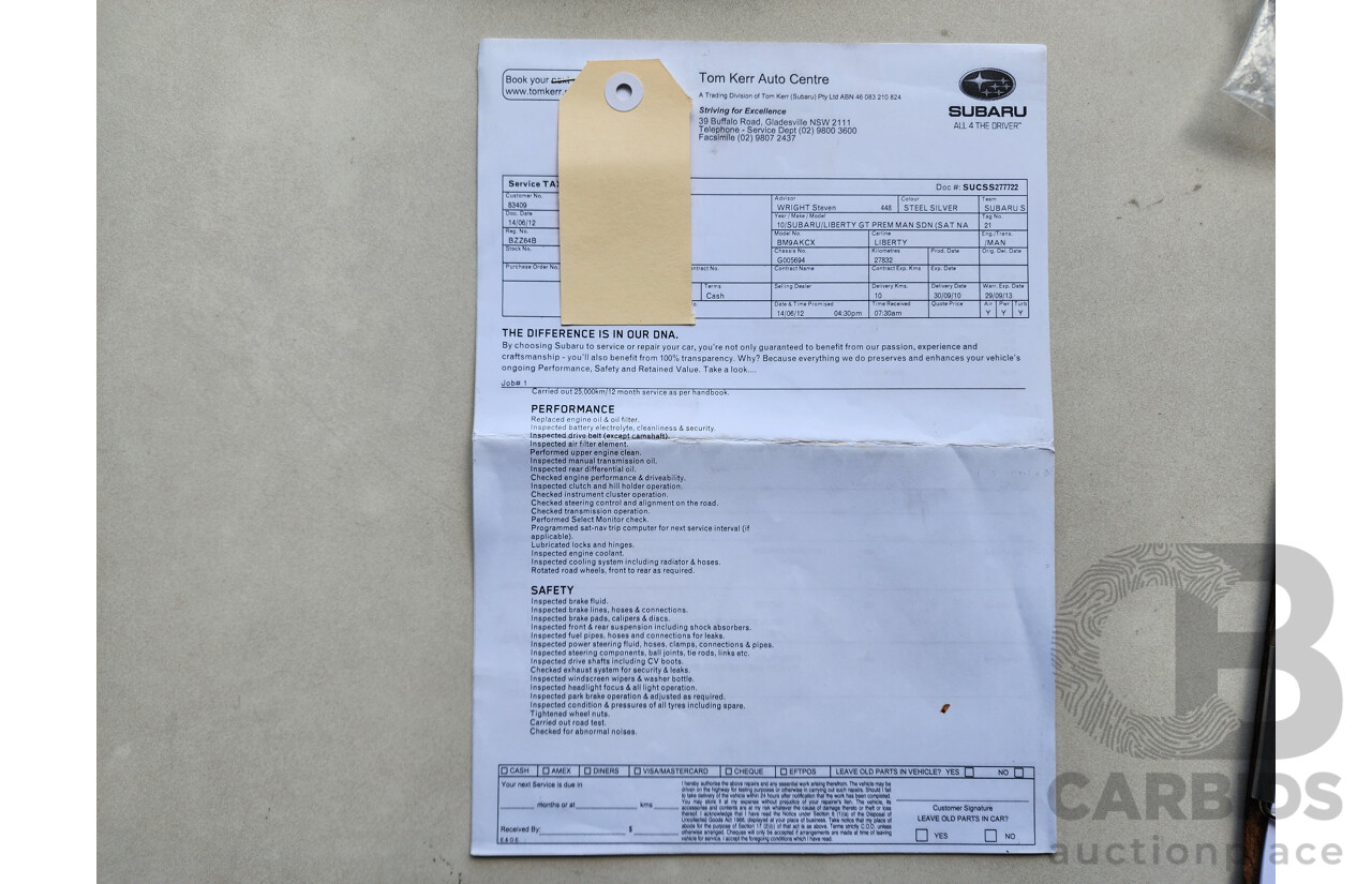 04/2010 Subaru Liberty 2.5i GT Premium MY10 4d Sedan Silver 2.5L