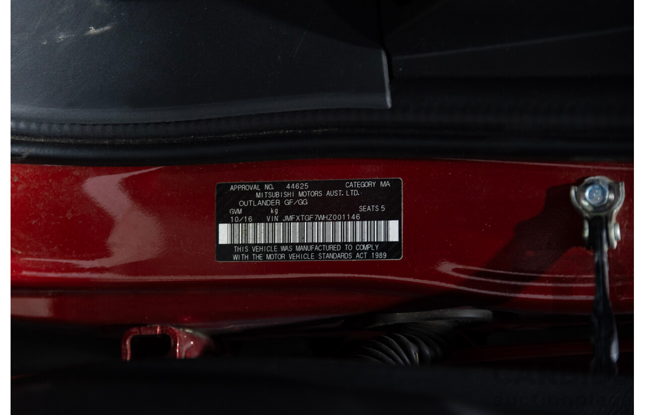 10/2016 Mitsubishi Outlander LS Safety Pack ZK MY17 4d Wagon Red 2.0L