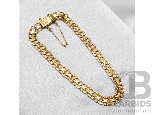 Rare Vintage 1959 Swedish 18K Solid Gold X-Link (Krysslänk) Bismarck Bracelet by Ernst Svedbom 'Bolidenguld' Provenance. Length - 20cms - 9.67gms